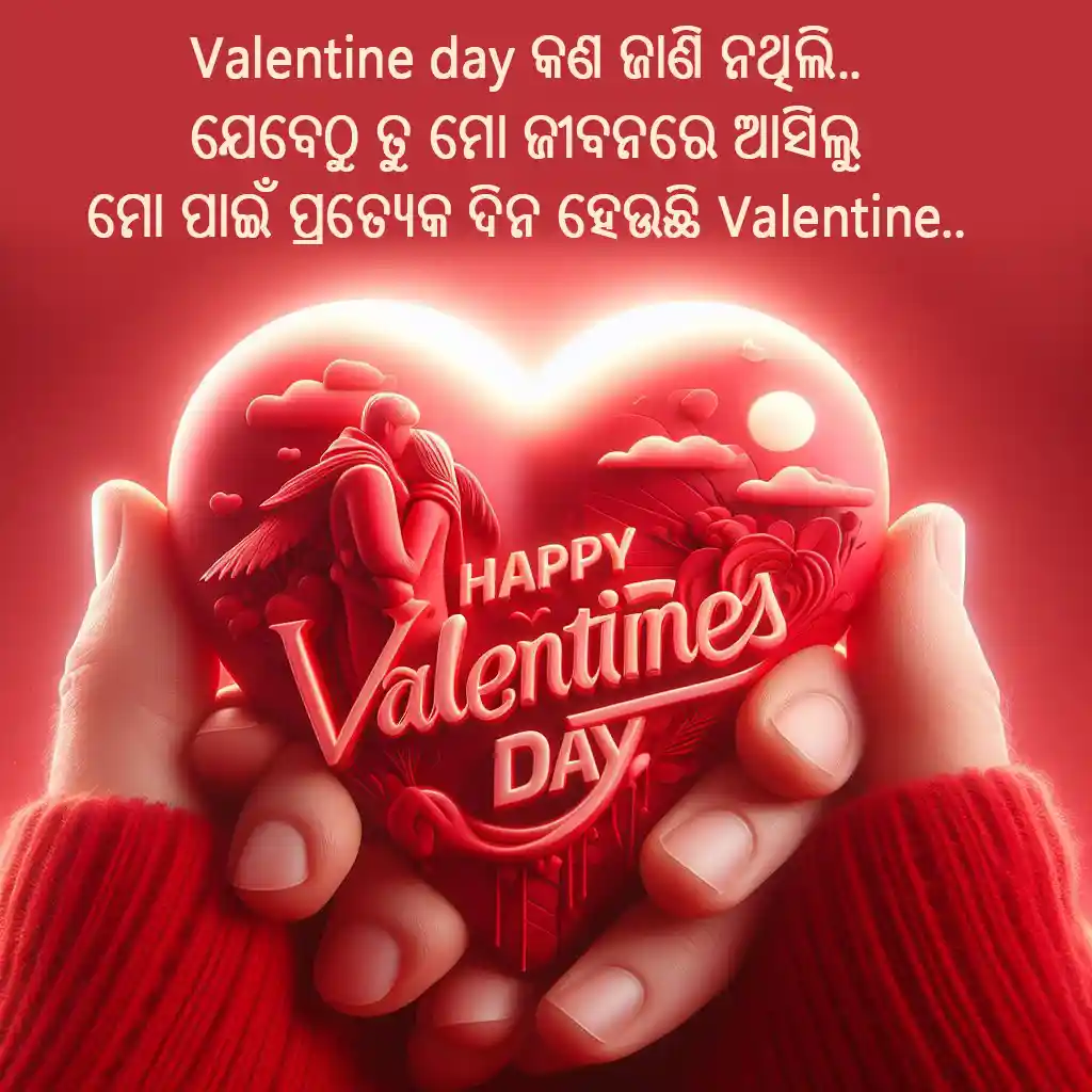 Happy Valentine day Odia image Shayari